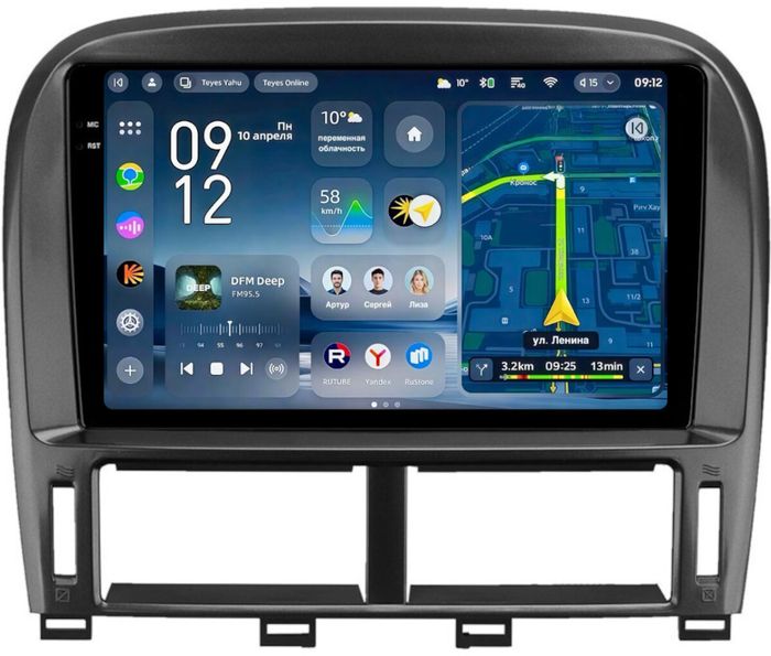 Магнитола для Lexus LS430 XF30, Toyota Celsior 2000-2006 (ШГУ цветной) - Teyes CC4-PRO монитор 9.5" 2K QLED на Android 13, Быстрейшая, Snapdragon 778G, ИИ, CarPlay, DSP, 4G SIM-слот