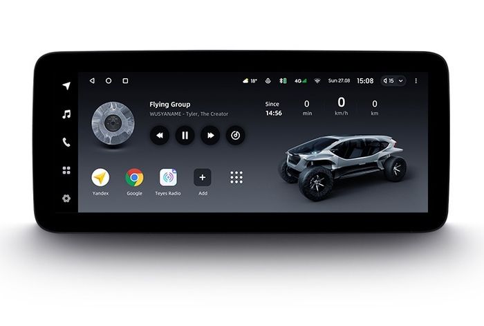 Магнитола для Honda FIT 3 2013-2020 правый руль - Teyes LUX ONE ROUND монитор 12.3" на Android 10, ТОП процессор, CarPlay, 4G SIM-слот