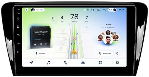 Магнитола для Skoda Octavia A7 2013-2020 (блок в бардачке) - Teyes CC4L монитор 10.1" IPS, Android 14, Быстрая, Snapdragon 662, CarPlay, 4G SIM-слот