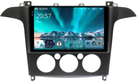 Магнитола для Ford S-Max, Galaxy 2 2006-2015 (кондиционер) - Teyes CC4 монитор 9.2" 2K QLED на Android 14, Snapdragon 680, DSP, CarPlay, 4G SIM-слот
