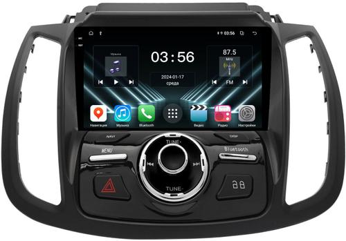 Магнитола для Ford Kuga 2 2017-2019 (SYNC 3, рамка с кнопками тип 2) - FarCar DX9-8029F2B монитор 9.5" IPS на Android 13, 4+64Гб, CarPlay
