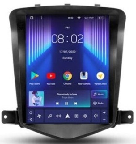 Магнитола для Chevrolet Cruze 1 2009-2012 - Teyes TPRO 2 монитор 9.7" QLED в стиле "Тесла" на Android 10, TS10, 4G SIM-слот