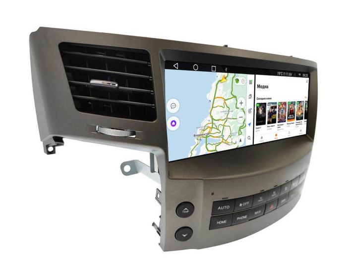 Магнитола для Lexus LX570 2007-2015 - Kuberg ZH-L1209 монитор 12.3" на Android 12, 8Гб+128Гб, CarPlay, 4G SIM-слот