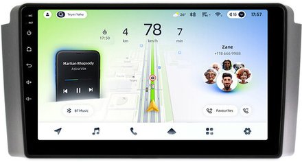 Магнитола для SsangYong Rexton 1 Y200 2002-2007 - Teyes CC4L монитор 9" IPS на Android 14, Snapdragon 662, CarPlay, 4G SIM-слот