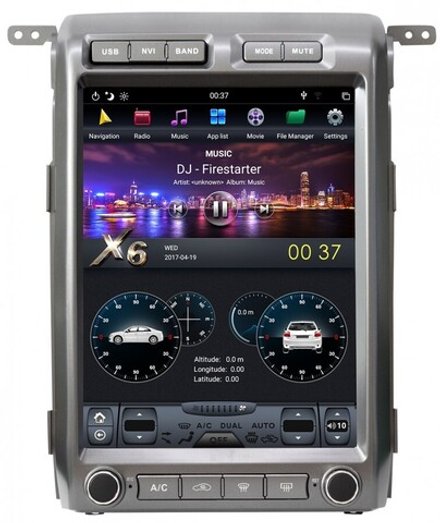 Магнитола для Ford F-150 2009-2014 (SYNC 2) - Kuberg ZF-1311-S2-DSP ("Тесла-Стиль") на Android 9, 6-ТУРБО ядер, 4ГБ-64ГБ