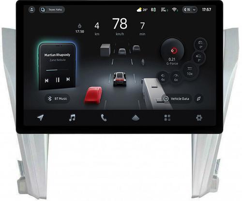 Магнитола для Toyota Camry 55 2014-2018 (рамка серебро 10) - Teyes CC4-PRO монитор 13" 2K QLED на Android 13, Snapdragon 778G, ИИ, CarPlay, DSP, 4G SIM-слот