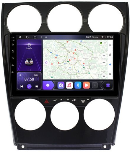 Магнитола для Mazda 6 2002-2007 - Kuberg SF-9506-C QLed, Android 12, TS10, CarPlay, 4G SIM-слот