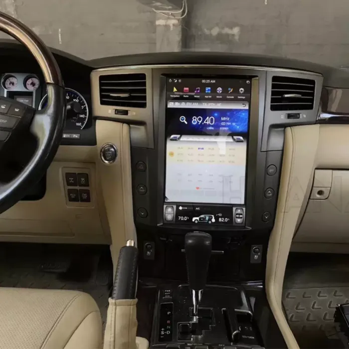 Магнитола для Lexus LX570 2007-2015 - Kuberg ZF-1819-Q6 вертикальный экран в стиле "Тесла" на Android 11, 8Гб+128Гб, CarPlay, 4G SIM-слот