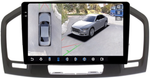 Магнитола для Opel Insignia 2009-2013 (взамен CD300 и CD400) - FarCar BX114M-360 монитор 9.5" 2K QLED на Android 13, 6Гб+128Гб, CarPlay, 4G SIM-слот, 4 камеры в комплекте