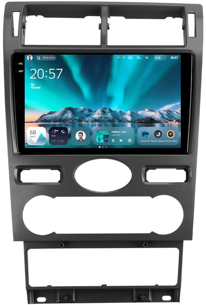 Магнитола для Ford Mondeo 3 2000-2006 (климат) - Teyes CC4 монитор 9.2" 2K QLED на Android 14, Snapdragon 680, DSP, CarPlay, 4G SIM-слот