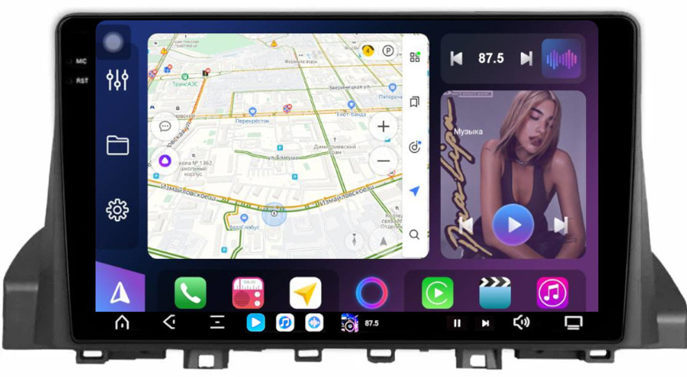 Магнитола для Москвич 3 и JAC JS4 2022-2024 - FarCar XXL9-9594 монитор 9.5" 2K QLED на Android 14, TS20, 8+256Гб, CarPlay, 4G SIM-слот