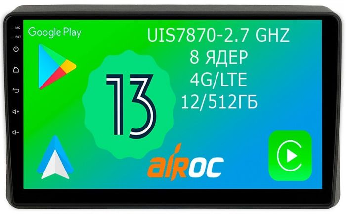 Магнитола для Renault Arkana 2019+, Duster 2020+ - Airoc 2K AU-3008 на Android 13, Быстрейшая, SIM-слот