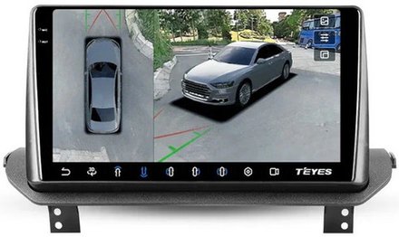 Магнитола для Mitsubishi Outlander 4 2021+ (поддержка 360) - Teyes CC3-2K-360 на Android 10, 2K QLED, 6Гб+128Гб, CarPlay, 4G SIM-слот, 4 камеры в комплекте