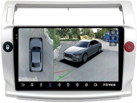 Магнитола для Citroen C4 2004-2011 - Teyes CC3-2K-360 на Android 10, 2K QLED, 6Гб+128Гб, CarPlay, 4G SIM-слот, 4 камеры в комплекте