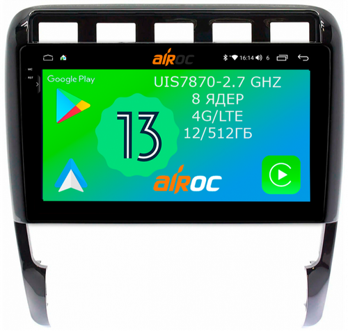 Магнитола для Porsche Cayenne 2002-2010 - Airoc 2K AU-2921 на Android 13, TS20, 12/512Гб, SIM-слот