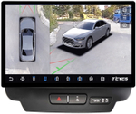 Магнитола для KIA Ceed 3 2018-2020 - Teyes CC3-2K-360 монитор 13" 2K QLED на Android 10, 6+128Гб, CarPlay, 4G SIM-слот, 4 камеры в комплекте