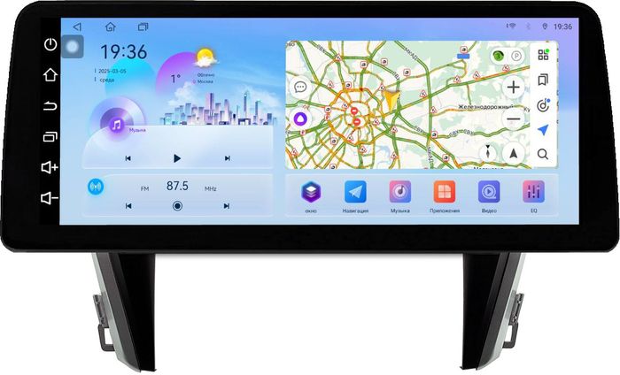 Магнитола для Toyota Camry 55 2014-2018 (рамка серебристо-черная 10) - FarCar монитор 12.3" 2K QLED на Android 14, Быстрая, CarPlay, 4G SIM-слот