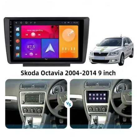 Магнитола для Skoda Octavia A5 2004-2013, Yeti 2009-2018 (Swing/Bolero) - Kuberg SF-9920 QLed, Android 13, TS20, CarPlay, SIM-слот