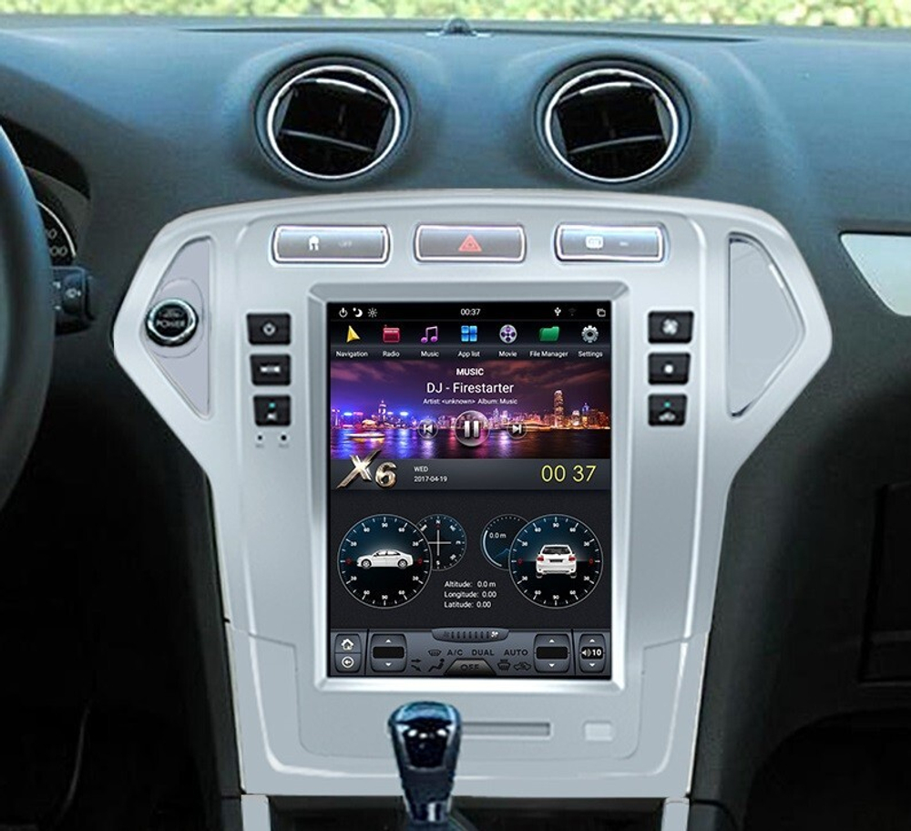 Магнитола для Ford Mondeo 4 2007-2010 - Kuberg ZF-1119-DSP ("Тесла-Стиль") на Android 9, 6-ТУРБО ядер, 4ГБ-64ГБ