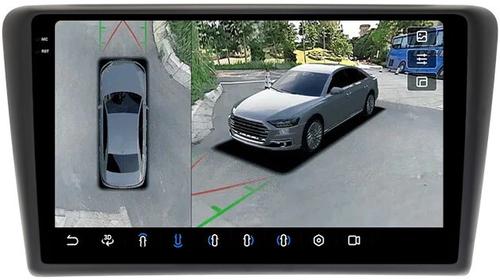 Магнитола для Skoda Rapid 1 2012-2020 (рамка тип 1) - FarCar BX9-360-9580F1 монитор 9.5" 2K QLED на Android 13, 6Гб+128Гб, CarPlay, 4G SIM-слот, 4 камеры в комплекте