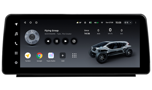 Магнитола для Great Wall Poer KingKong, Haval H5 2023+ (монохром) - Teyes LUX ONE монитор 12.3" 2K QLED на Android 10, CarPlay, 4G SIM-слот, 6/128ГБ