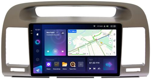 Магнитола для Toyota Camry 30 2001-2006 (рамка оливковая) - Teyes CC3-2K монитор 9.5" 2K QLED на Android 10, ТОП процессор, CarPlay, 4G SIM-слот