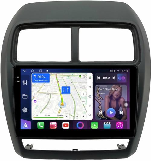Магнитола для Mitsubishi ASX 2017+ - FarCar 3230M монитор 9.5" QLED на Android 14, TS18, CarPlay, 4G SIM-слот