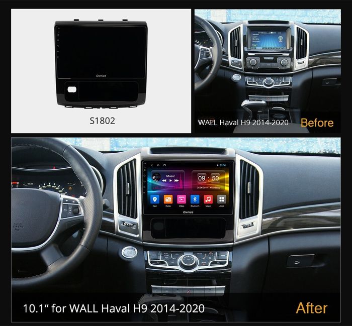 Магнитола для Haval H9 2015-2021 - Kuberg OL-1802-IJ Android 10, 8-ядер, 4G SIM-слот