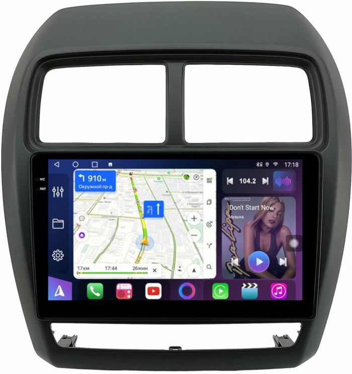 Магнитола для Mitsubishi ASX 2017+ - FarCar 3230M монитор 9.5" QLED на Android 14, TS18, CarPlay, 4G SIM-слот