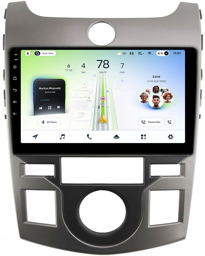 Магнитола для KIA Cerato 2 Koup 2008-2013 (купе) - Teyes CC4L монитор 9" IPS на Android 14, Snapdragon 662, CarPlay, 4G SIM-слот