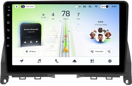Магнитола для Mercedes-Benz C W204 2007-2011 - Teyes CC4L монитор 9" IPS на Android 14, Snapdragon 662, CarPlay, 4G SIM-слот