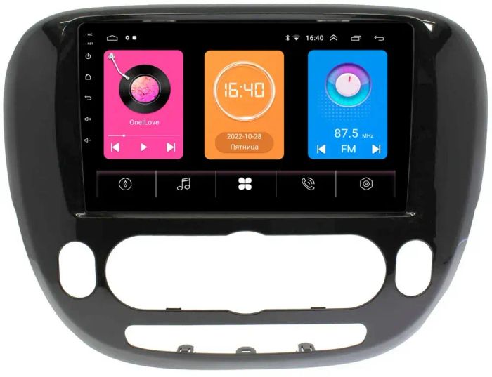 Магнитола для KIA Soul 2 2014-2019 (кондиционер, рамка глянцевая) -  GT9-157 на Android 10, 2ГБ-16ГБ