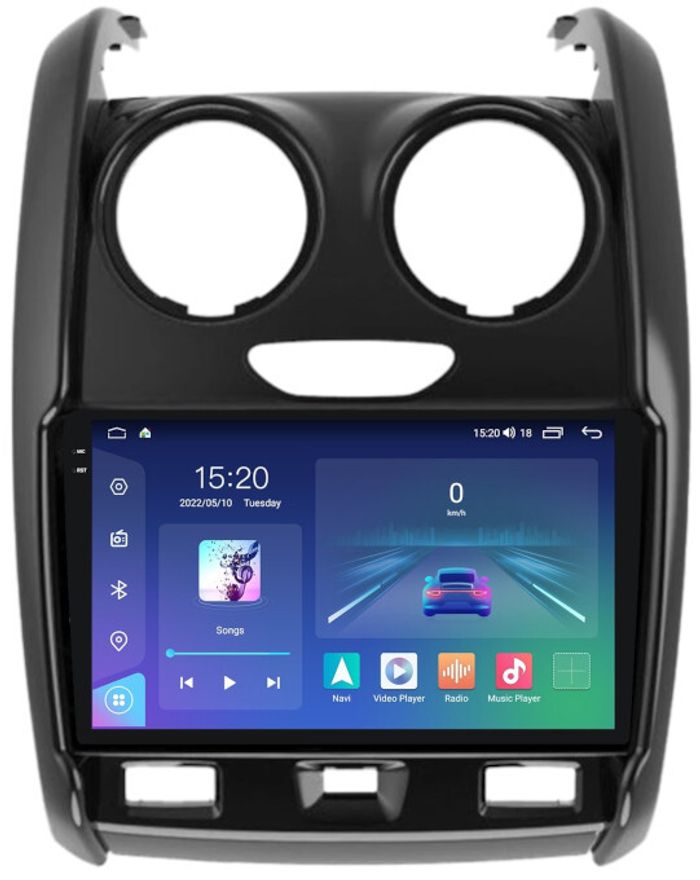 Магнитола для Renault Duster 2015-2020, Lada Largus 2021+ - Parafar PF147U2K на Android 13, QLED+2K, ТОП процессор, 8Гб+128Гб, CarPlay, 4G SIM-слот