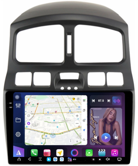 Магнитола для Hyundai Santa Fe 1 Classic 2000-2013 - FarCar GX3048M монитор 9.5" 2K QLED на Android 14, TS20, 6+128Гб, CarPlay, 4G SIM-слот