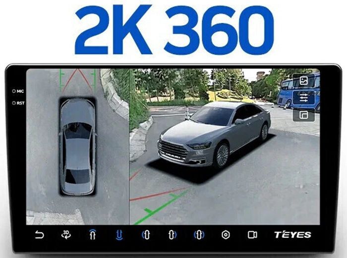 Магнитола для Toyota Land Cruiser 100 1998-2002 (правый руль, климат на ШГУ) - Teyes CC3-2K-360 на Android 10, 2K QLED, 6Гб+128Гб, CarPlay, 4G SIM-слот, 4 камеры в комплекте