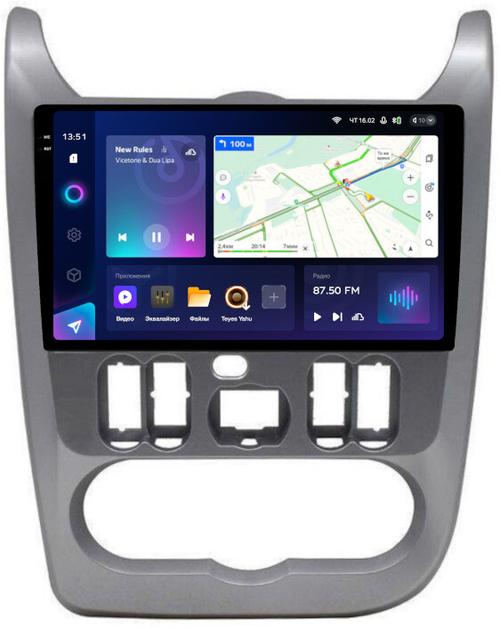 Магнитола для Renault Logan 1 2009-2014, Sandero 1 2010-2014 - Teyes CC3-2K QLed Android 10, ТОП процессор, SIM-слот, CarPlay