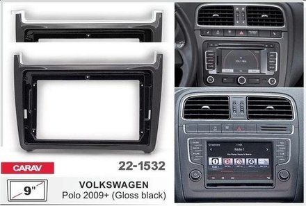 Магнитола для Volkswagen Polo 5 2009-2020 (рамка черная глянцевая) - FarCar монитор 12.3" 2K QLED на Android 14, TS10, CarPlay, 4G SIM-слот