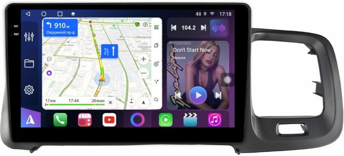 Магнитола для Volvo S60 2 Y20 2010-2018 - FarCar BM9-9682 монитор 9.5" QLED на Android 14, TS10, 4+32Гб, CarPlay, 4G SIM-слот