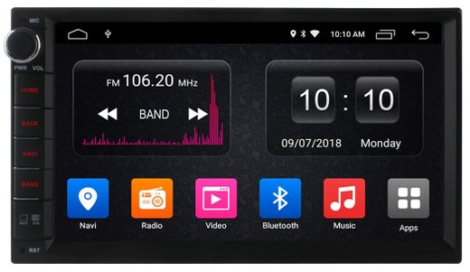 2DIN Магнитола (экран 7") - Kuberg OL-7002-P Android 10, ТОП процессор, 4/64, 4G-SIM
