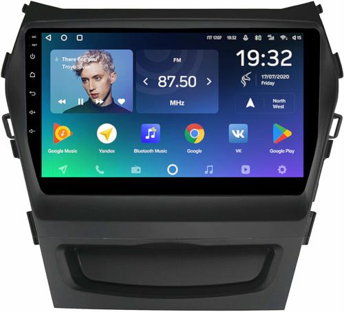 Магнитола для Hyundai Santa Fe 3 2012-2018 (климат на ШГУ) - Teyes CC2 PLUS монитор 9" QLED на Android 10, ТОП процессор, 4Гб+64Гб, 4G SIM-слот