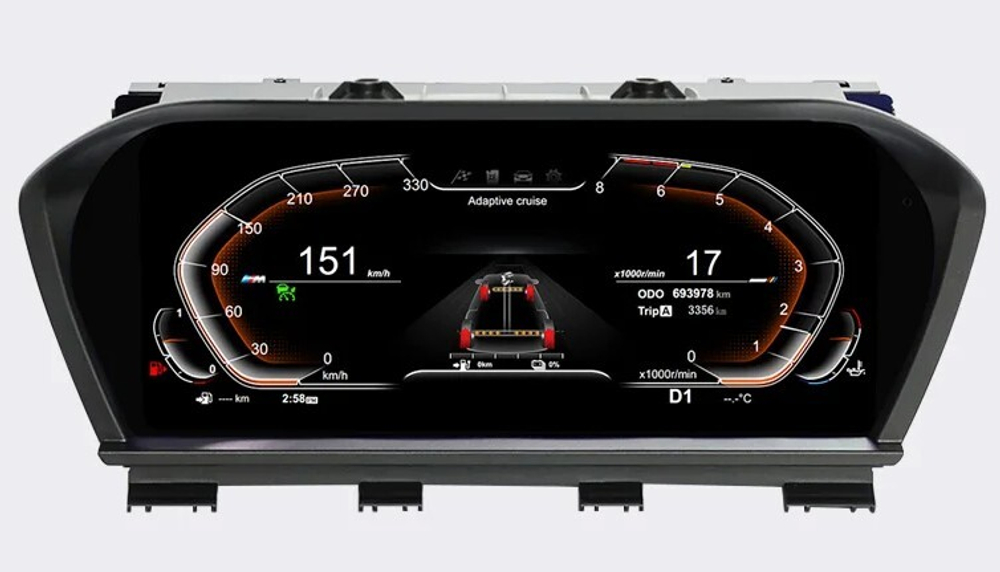 Электронная панель приборов BMW 1-серия F20, 2-серия F22 2011-2022 - 1297 с LCD / ЖК 11" экраном QLED