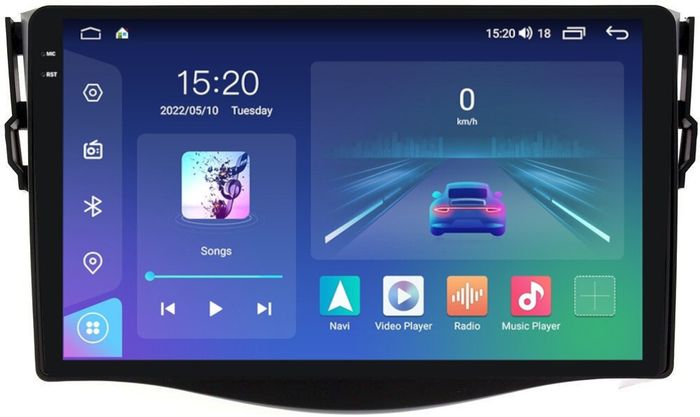 Магнитола для Toyota RAV4 30 2005-2012, Vanguard - Parafar PF018-1U2K на Android 13, Быстрая, QLED+2K, CarPlay, 4G SIM-слот