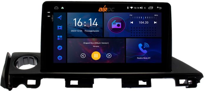 Магнитола для Mazda 6 2015-2018 - AIROC 2K RI-2435 Android 12, QLed+2K, ТОП процессор, 8/128Гб, CarPlay, SIM-слот