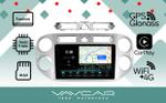 Магнитола для Volkswagen Tiguan 2007-2016 (рамка белая) - Vaycar VA81-0489-2K на Android 13, Быстрая, 2K QLED, CarPlay, 4G SIM-слот