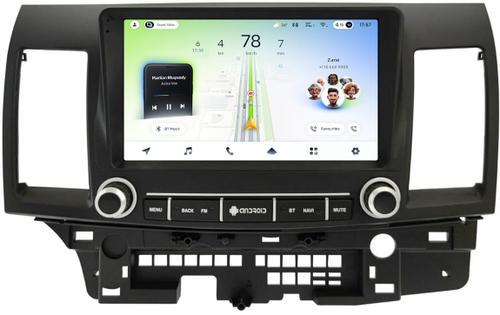 Магнитола для Mitsubishi Lancer X 2007-2016 (рамка с крутилками и кнопками) - Teyes CC4L монитор 9" IPS на Android 14, Быстрая, Snapdragon 662, CarPlay, 4G SIM-слот