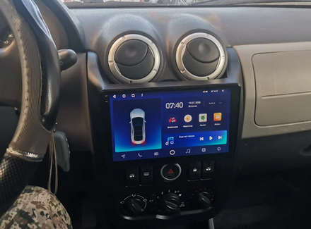 Магнитола для Lada Largus 2012-2021 - FarCar BM9-7069 монитор 9.5" QLED на Android 14, TS10, 4+32Гб, CarPlay, 4G SIM-слот