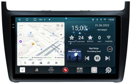 Магнитола для Volkswagen Polo 2009-2020 - RedPower 134 Android 10, QLED+2K, ТОП процессор, 6Гб+128Гб, CarPlay, SIM-слот