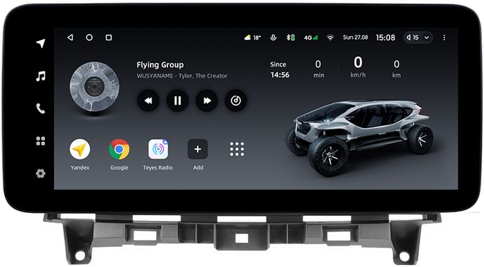 Магнитола для Honda Crosstour - Teyes LUX ONE ROUND монитор 12.3" 2K QLED на Android 10, ТОП процессор, CarPlay, 4G SIM-слот