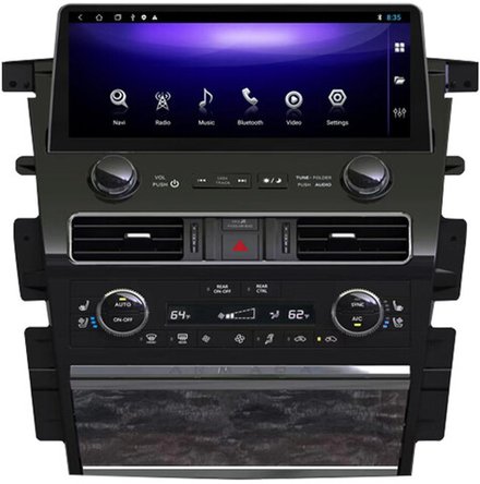 Магнитола для Nissan Patrol Y62 2010-2019 - Parafar PF800L12 монитор 12.3" (в стиле "Лексус"), Android 12, 6+128Гб, CarPlay, SIM-слот