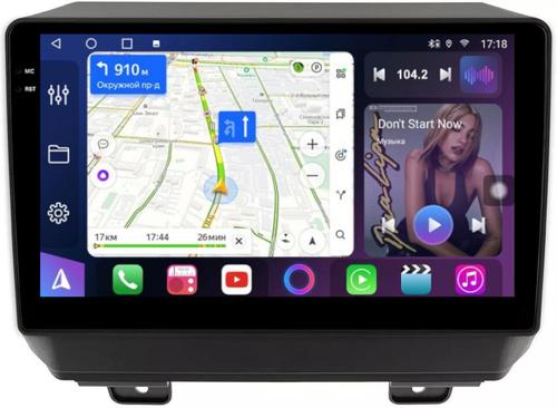 Магнитола для Jeep Wrangler 4 2018+ - FarCar BM9-9565 монитор 9.5" QLED на Android 14, TS10, 4+32Гб, CarPlay, 4G SIM-слот